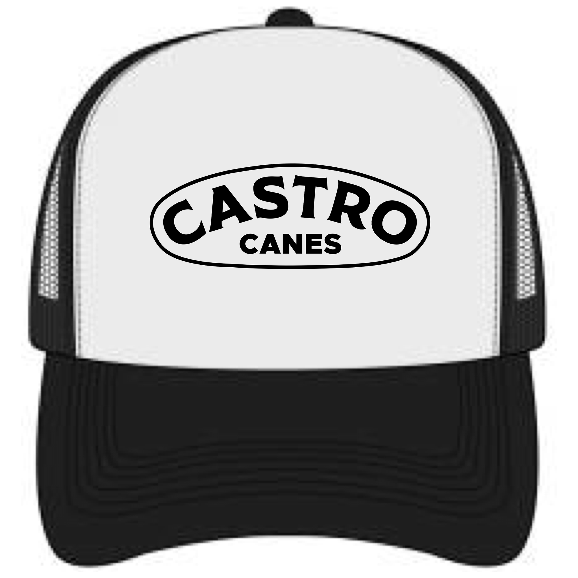 Castro Canes trucker hat, outline logo — front