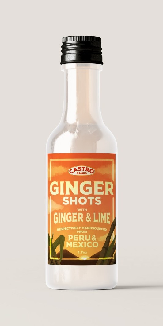 Castro Canes Ginger Shots — ginger & lime, 1.7oz bottle